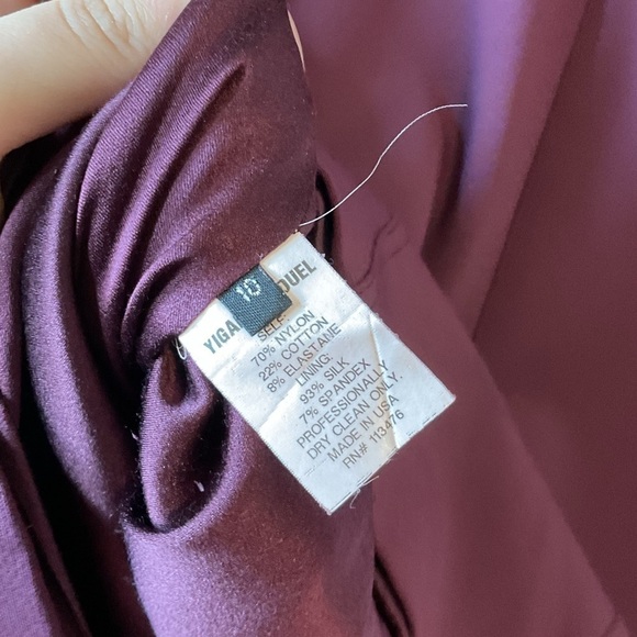 Yigal Azrouel Burgundy Sheath Dress Size 10 Silk Blend - Picture 10 of 12